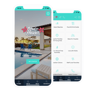 Paradise in Hawaii mobile example
